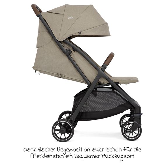 joie Reisebuggy & Sportwagen Pact Pro bis 22 kg belastbar mit Liegeposition nur 6,3 kg leicht inkl. Transporttasche, Adapter & Regenschutz - Oak