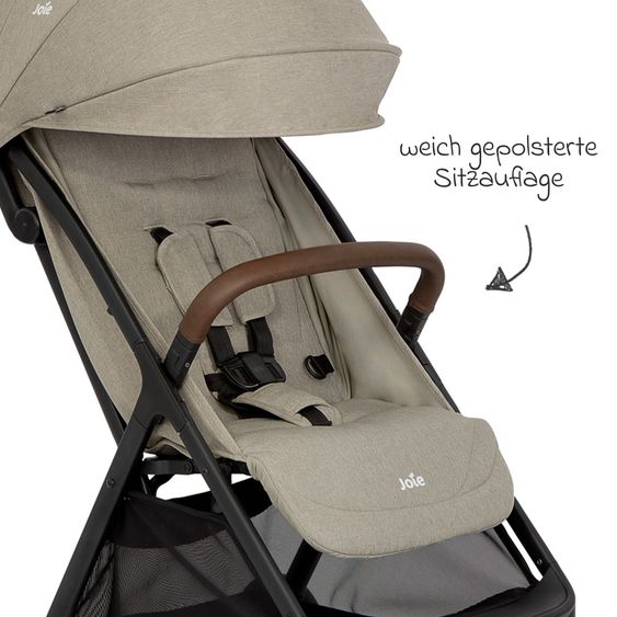 joie Reisebuggy & Sportwagen Pact Pro bis 22 kg belastbar mit Liegeposition nur 6,3 kg leicht inkl. Transporttasche, Adapter & Regenschutz - Oak