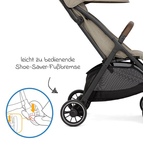 joie Reisebuggy & Sportwagen Pact Pro bis 22 kg belastbar mit Liegeposition nur 6,3 kg leicht inkl. Transporttasche, Adapter & Regenschutz - Oak