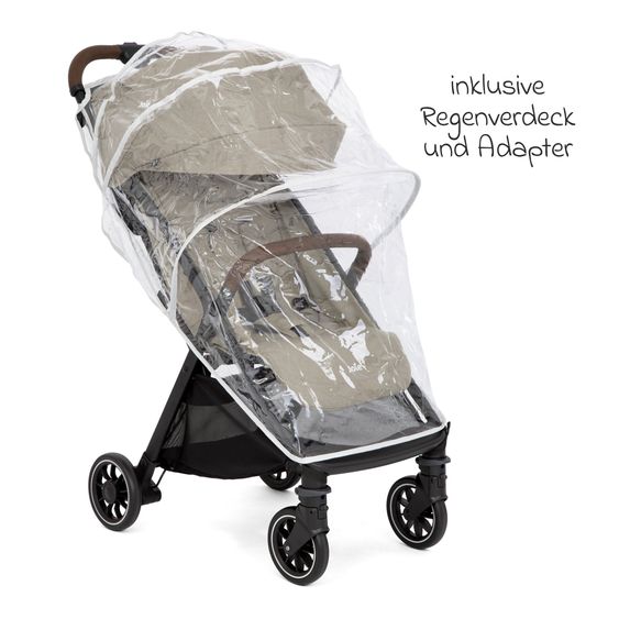 joie Reisebuggy & Sportwagen Pact Pro bis 22 kg belastbar mit Liegeposition nur 6,3 kg leicht inkl. Transporttasche, Adapter & Regenschutz - Oak