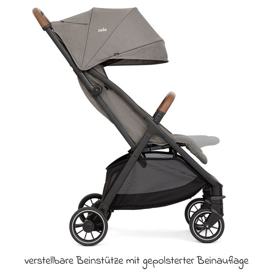 joie Reisebuggy & Sportwagen Pact Pro bis 22 kg belastbar mit Liegeposition nur 6,3 kg leicht inkl. Transporttasche, Adapter & Regenschutz - Pebble