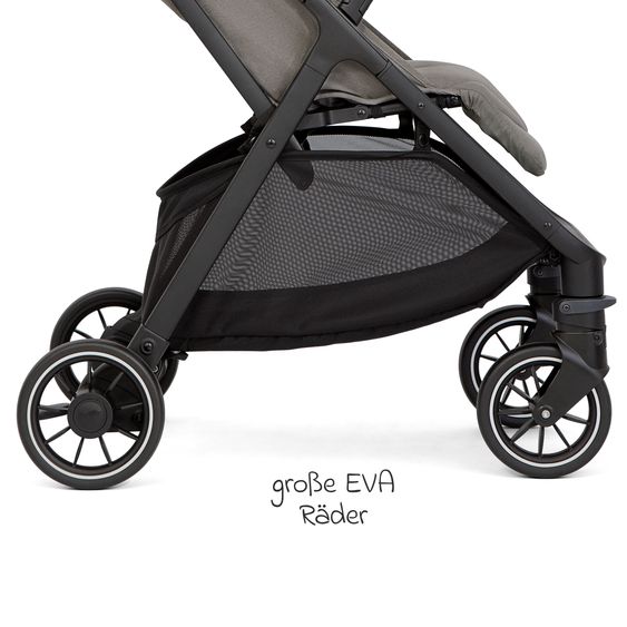 joie Reisebuggy & Sportwagen Pact Pro bis 22 kg belastbar mit Liegeposition nur 6,3 kg leicht inkl. Transporttasche, Adapter & Regenschutz - Pebble