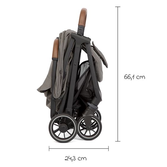 joie Reisebuggy & Sportwagen Pact Pro bis 22 kg belastbar mit Liegeposition nur 6,3 kg leicht inkl. Transporttasche, Adapter & Regenschutz - Pebble