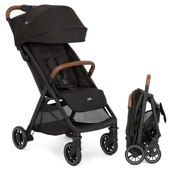 joie Travel buggy & pushchair Pact Pro up to 22 kg load capacity with reclining position only 6.3 kg light incl. transport bag, adapter & ratchet protection - Shale