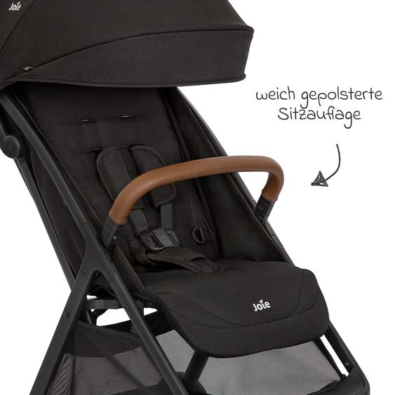 joie Travel buggy & pushchair Pact Pro up to 22 kg load capacity with reclining position only 6.3 kg light incl. transport bag, adapter & ratchet protection - Shale