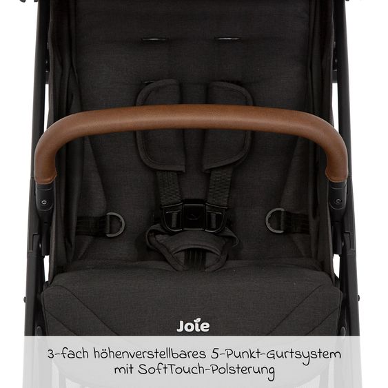 joie Travel buggy & pushchair Pact Pro up to 22 kg load capacity with reclining position only 6.3 kg light incl. transport bag, adapter & ratchet protection - Shale