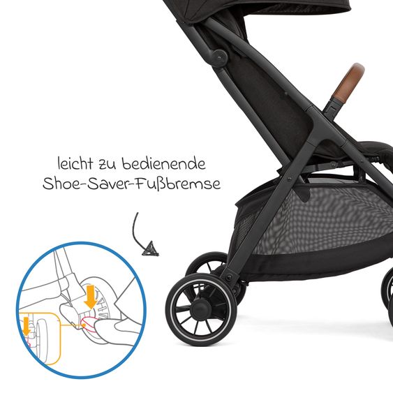 joie Travel buggy & pushchair Pact Pro up to 22 kg load capacity with reclining position only 6.3 kg light incl. transport bag, adapter & ratchet protection - Shale