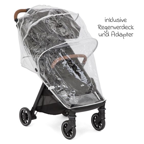 joie Reisebuggy & Sportwagen Pact Pro bis 22 kg belastbar mit Liegeposition nur 6,3 kg leicht inkl. Transporttasche, Adapter & Regenschutz - Shale