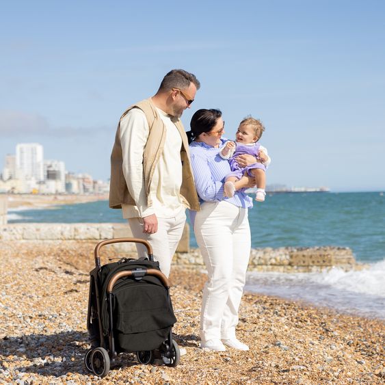 joie Passeggino da viaggio e carrozzina Pact Pro fino a 22 kg di portata con posizione reclinabile solo 6,3 kg di peso, inclusa la borsa per il trasporto, l'adattatore e la protezione a cricchetto - Shale