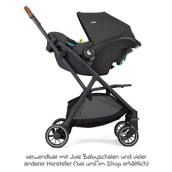 joie Reisebuggy & Sportwagen Pact Pro bis 22 kg belastbar mit Liegeposition nur 6,3 kg leicht inkl. Transporttasche, Adapter & Regenschutz - Shale