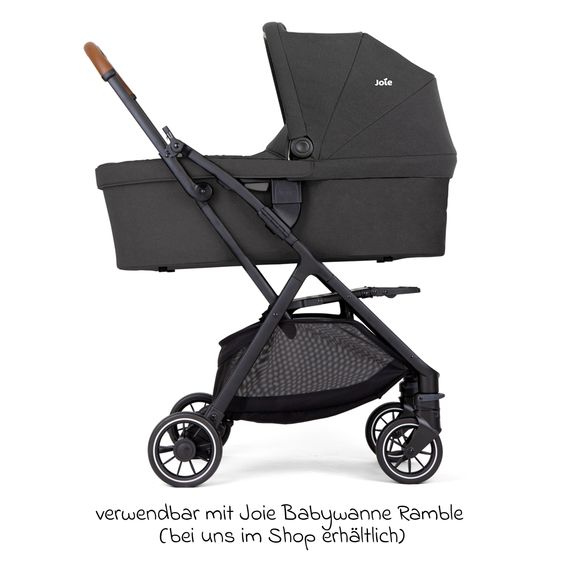 joie Reisebuggy & Sportwagen Pact Pro bis 22 kg belastbar mit Liegeposition nur 6,3 kg leicht inkl. Transporttasche, Adapter & Regenschutz - Shale