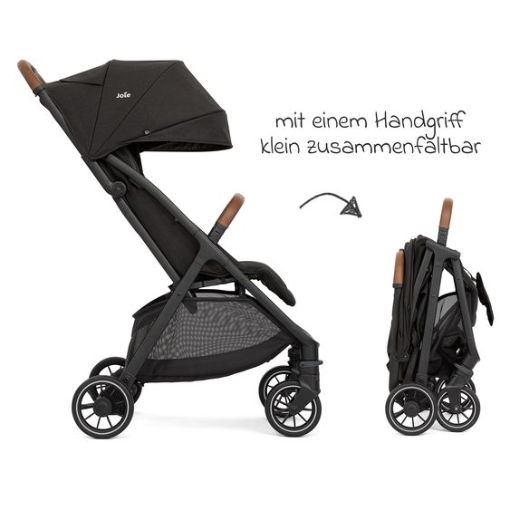 joie Reisebuggy & Sportwagen Pact Pro bis 22 kg belastbar mit Liegeposition nur 6,3 kg leicht inkl. Transporttasche, Adapter & Regenschutz - Shale