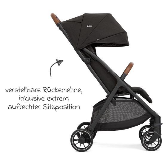 joie Reisebuggy & Sportwagen Pact Pro bis 22 kg belastbar mit Liegeposition nur 6,3 kg leicht inkl. Transporttasche, Adapter & Regenschutz - Shale