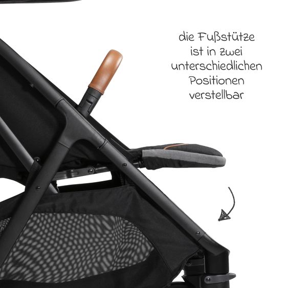 Joie Signature Reisebuggy & Sportwagen Parcel bis 22 kg belastbar nur 6,9 kg leicht mit Liegefunktion inkl. Regenschutz, Adapter & Transporttasche - Signature - Carbon