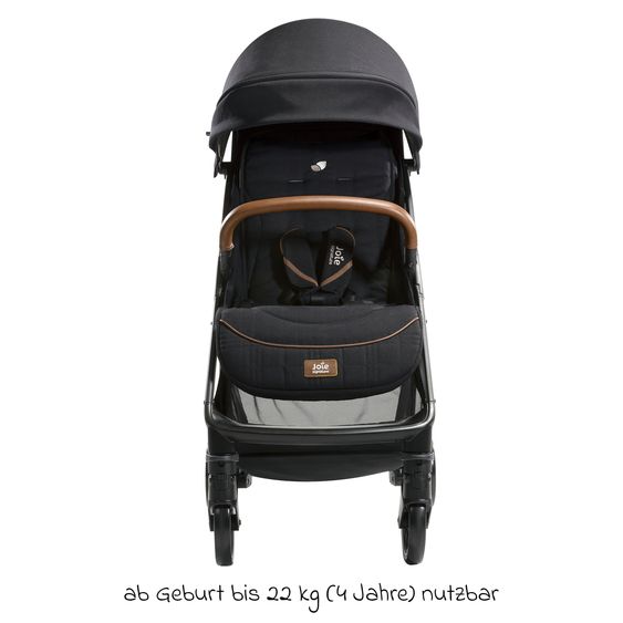 Joie Signature Reisebuggy & Sportwagen Parcel bis 22 kg belastbar nur 6,9 kg leicht mit Liegefunktion inkl. Regenschutz, Adapter & Transporttasche - Signature - Eclipse