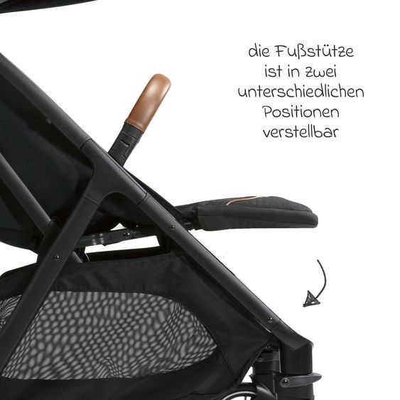 Joie Signature Reisebuggy & Sportwagen Parcel bis 22 kg belastbar nur 6,9 kg leicht mit Liegefunktion inkl. Regenschutz, Adapter & Transporttasche - Signature - Eclipse