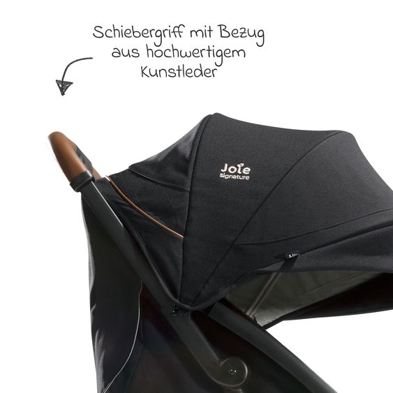 Joie Signature Reisebuggy & Sportwagen Parcel bis 22 kg belastbar nur 6,9 kg leicht mit Liegefunktion inkl. Regenschutz, Adapter & Transporttasche - Signature - Eclipse