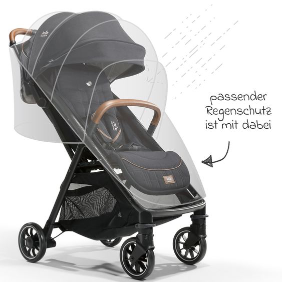 Joie Signature Reisebuggy & Sportwagen Parcel bis 22 kg belastbar nur 6,9 kg leicht mit Liegefunktion inkl. Regenschutz, Adapter & Transporttasche - Signature - Eclipse