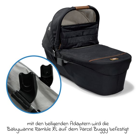 Joie Signature Reisebuggy & Sportwagen Parcel bis 22 kg belastbar nur 6,9 kg leicht mit Liegefunktion inkl. Regenschutz, Adapter & Transporttasche - Signature - Eclipse