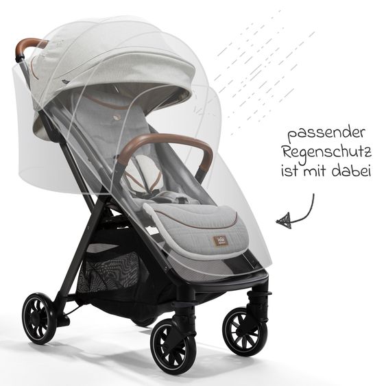 Joie Signature Travel buggy & pushchair Parcel up to 22 kg load capacity only 6.9 kg light with reclining function incl. rain cover, adapter & carry bag - Signature - Oyster