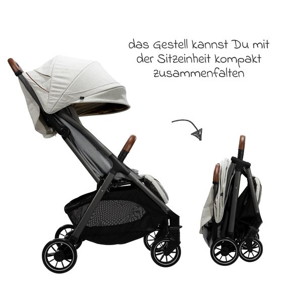 Joie Signature Travel buggy & pushchair Parcel up to 22 kg load capacity only 6.9 kg light with reclining function incl. rain cover, adapter & carry bag - Signature - Oyster