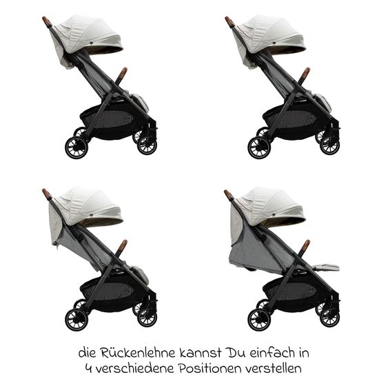 Joie Signature Travel buggy & pushchair Parcel up to 22 kg load capacity only 6.9 kg light with reclining function incl. rain cover, adapter & carry bag - Signature - Oyster