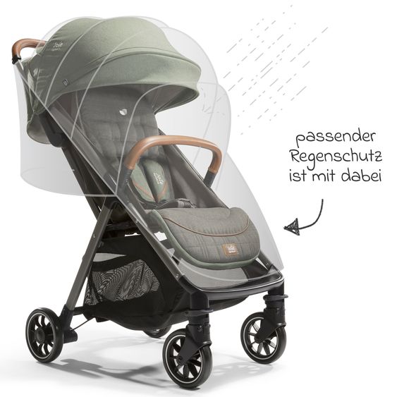 Joie Signature Passeggino da viaggio e passeggino Parcel fino a 22 kg di capacità di carico solo 6,9 kg leggero con funzione reclinabile incluso parapioggia, adattatore e borsa per il trasporto - Signature - Pine