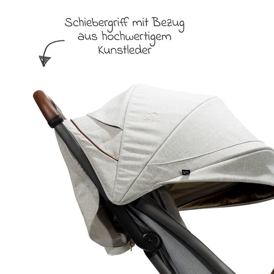 Joie Signature Reisebuggy & Sportwagen Parcel bis 22 kg belastbar nur 6,9 kg leicht mit Liegefunktion inkl. Regenschutz, Insektenschutz, Adapter & Transporttasche - Signature - Oyster