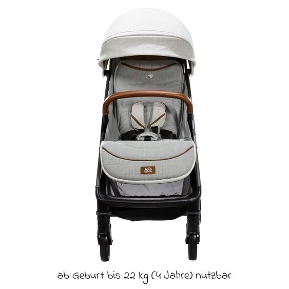 Joie Signature Reisebuggy & Sportwagen Parcel bis 22 kg belastbar nur 6,9 kg leicht mit Liegefunktion inkl. Regenschutz, Insektenschutz, Adapter & Transporttasche - Signature - Oyster