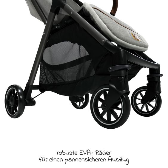 Joie Signature Reisebuggy & Sportwagen Parcel bis 22 kg belastbar nur 6,9 kg leicht mit Liegefunktion inkl. Regenschutz, Insektenschutz, Adapter & Transporttasche - Signature - Oyster