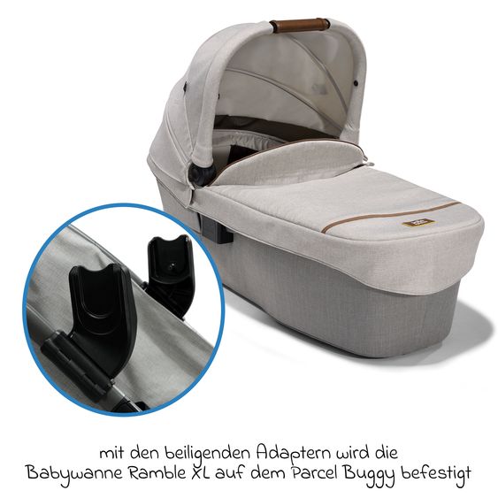 Joie Signature Reisebuggy & Sportwagen Parcel bis 22 kg belastbar nur 6,9 kg leicht mit Liegefunktion inkl. Regenschutz, Insektenschutz, Adapter & Transporttasche - Signature - Oyster