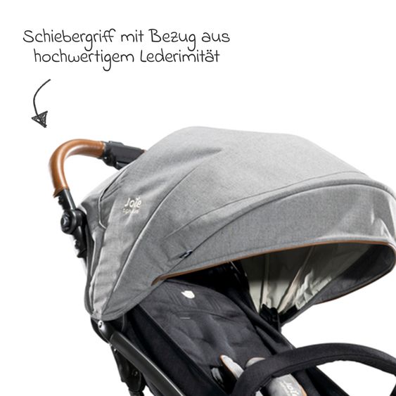 Joie Signature Reisebuggy & Sportwagen Tourist bis 15 kg belastbar nur 6,6 kg leicht mit Liegefunktion inkl. Regenschutz, Adapter, Tragegurt & Tragetasche - Signature - Carbon