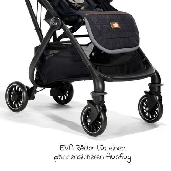 Joie Signature Reisebuggy & Sportwagen Tourist bis 15 kg belastbar nur 6,6 kg leicht mit Liegefunktion inkl. Regenschutz, Adapter, Tragegurt & Tragetasche - Signature - Carbon