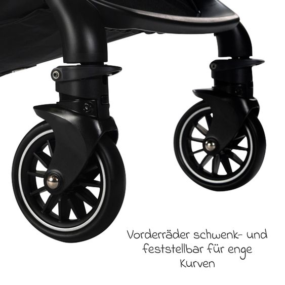 Joie Signature Reisebuggy & Sportwagen Tourist bis 15 kg belastbar nur 6,6 kg leicht mit Liegefunktion inkl. Regenschutz, Adapter, Tragegurt & Tragetasche - Signature - Carbon