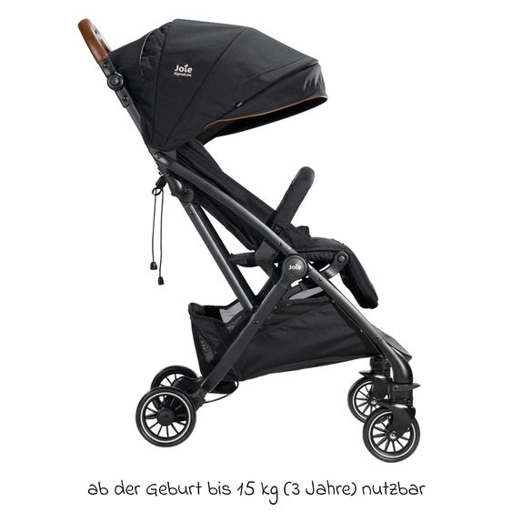 Joie Signature Reisebuggy & Sportwagen Tourist bis 15 kg belastbar nur 6,6 kg leicht mit Liegefunktion inkl. Regenschutz, Adapter, Tragegurt & Tragetasche - Signature - Eclipse