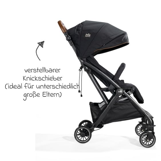 Joie Signature Reisebuggy & Sportwagen Tourist bis 15 kg belastbar nur 6,6 kg leicht mit Liegefunktion inkl. Regenschutz, Adapter, Tragegurt & Tragetasche - Signature - Eclipse