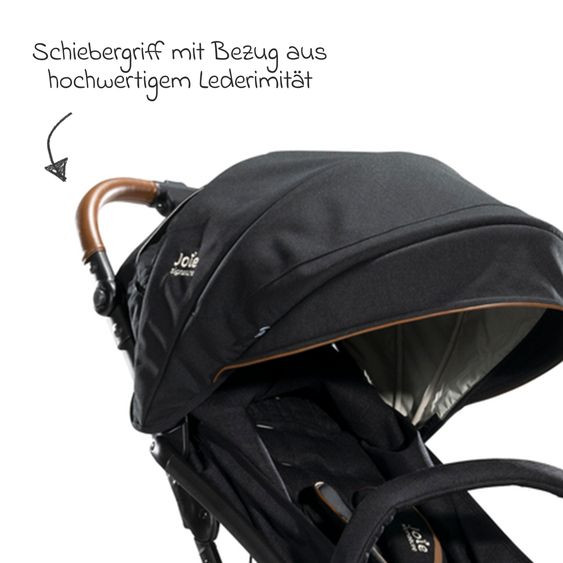 Joie Signature Reisebuggy & Sportwagen Tourist bis 15 kg belastbar nur 6,6 kg leicht mit Liegefunktion inkl. Regenschutz, Adapter, Tragegurt & Tragetasche - Signature - Eclipse