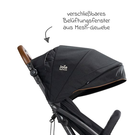 Joie Signature Reisebuggy & Sportwagen Tourist bis 15 kg belastbar nur 6,6 kg leicht mit Liegefunktion inkl. Regenschutz, Adapter, Tragegurt & Tragetasche - Signature - Eclipse