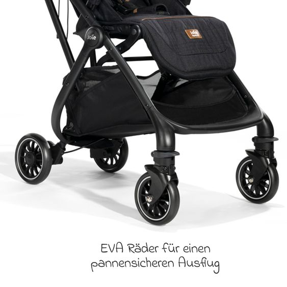 Joie Signature Reisebuggy & Sportwagen Tourist bis 15 kg belastbar nur 6,6 kg leicht mit Liegefunktion inkl. Regenschutz, Adapter, Tragegurt & Tragetasche - Signature - Eclipse