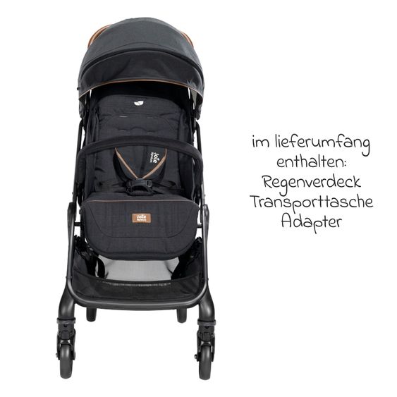 Joie Signature Reisebuggy & Sportwagen Tourist bis 15 kg belastbar nur 6,6 kg leicht mit Liegefunktion inkl. Regenschutz, Adapter, Tragegurt & Tragetasche - Signature - Eclipse