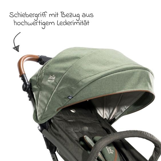 Joie Signature Travel buggy & pushchair Tourist up to 15 kg load capacity only 6.3 kg light with reclining function incl. rain cover, adapter, carrying strap & carrycot - Signature - Pine