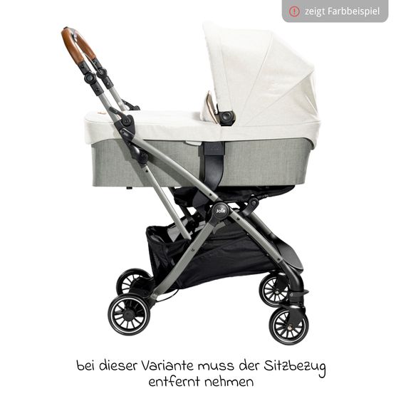 Joie Signature Travel buggy & pushchair Tourist up to 15 kg load capacity only 6.3 kg light with reclining function incl. rain cover, adapter, carrying strap & carrycot - Signature - Pine