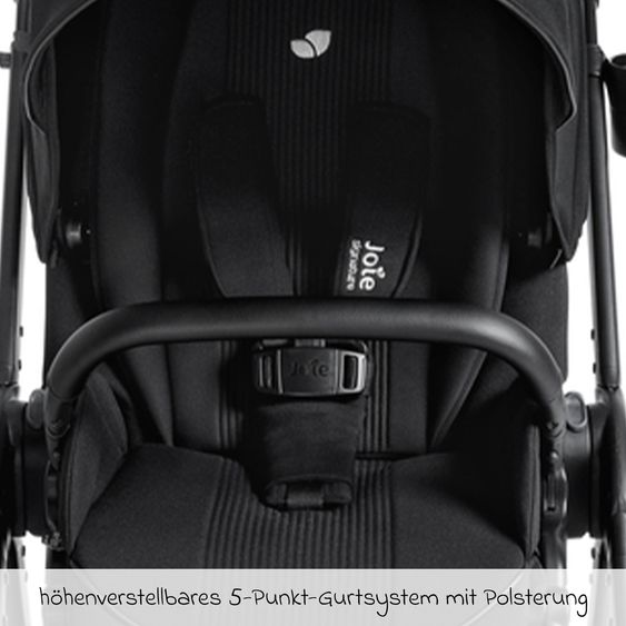 Joie Signature 2in1 Kombi-Kinderwagen Finiti bis 22 kg belastbar mit Babywanne Ramble XL, Teleskopschieber, umsetzbare Sitzeinheit, inkl. Adapter & Regenverdeck - Signature - Eclipse