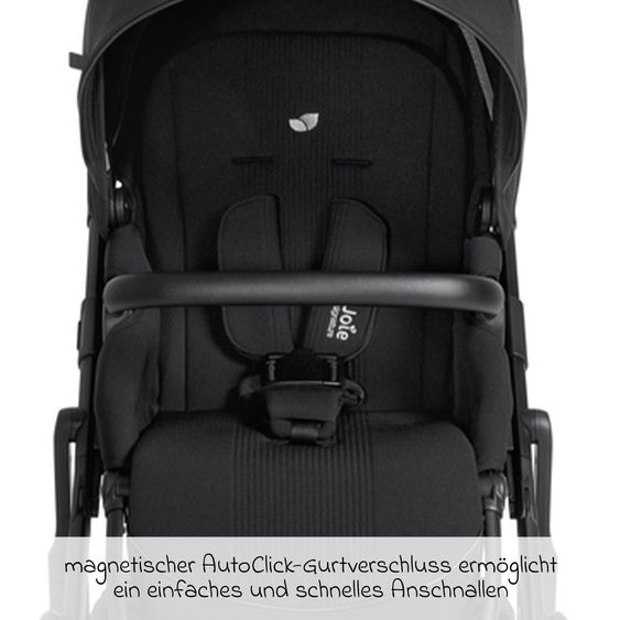 Joie Signature 2in1 Kombi-Kinderwagen Finiti bis 22 kg belastbar mit Babywanne Ramble XL, Teleskopschieber, umsetzbare Sitzeinheit, inkl. Adapter & Regenverdeck - Signature - Eclipse