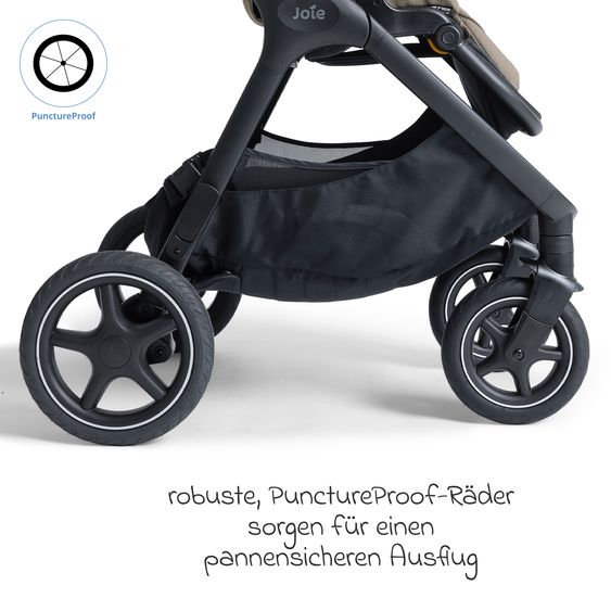 Joie Signature 2in1 Kombi-Kinderwagen Finiti bis 22 kg belastbar mit Babywanne Ramble XL, Teleskopschieber, umsetzbare Sitzeinheit, inkl. Adapter & Regenverdeck - Signature - Eclipse