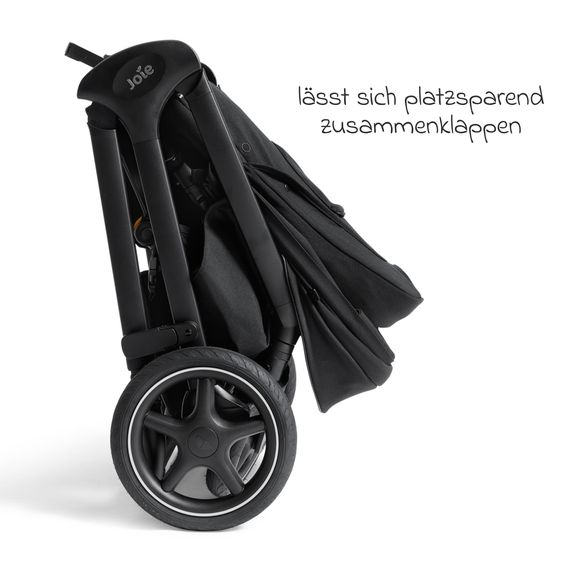 Joie Signature 2in1 Kombi-Kinderwagen Finiti bis 22 kg belastbar mit Babywanne Ramble XL, Teleskopschieber, umsetzbare Sitzeinheit, inkl. Adapter & Regenverdeck - Signature - Eclipse