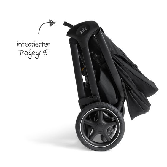 Joie Signature 2in1 Kombi-Kinderwagen Finiti bis 22 kg belastbar mit Babywanne Ramble XL, Teleskopschieber, umsetzbare Sitzeinheit, inkl. Adapter & Regenverdeck - Signature - Eclipse