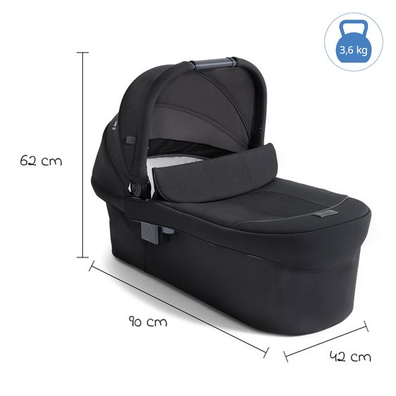 Joie Signature 2in1 Kombi-Kinderwagen Finiti bis 22 kg belastbar mit Babywanne Ramble XL, Teleskopschieber, umsetzbare Sitzeinheit, inkl. Adapter & Regenverdeck - Signature - Eclipse