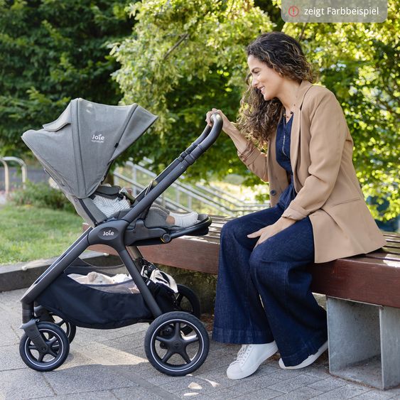 Joie Signature 2in1 Kombi-Kinderwagen Finiti bis 22 kg belastbar mit Babywanne Ramble XL, Teleskopschieber, umsetzbare Sitzeinheit, inkl. Adapter & Regenverdeck - Signature - Eclipse