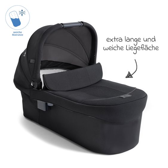 Joie Signature 2in1 Kombi-Kinderwagen Finiti bis 22 kg belastbar mit Babywanne Ramble XL, Teleskopschieber, umsetzbare Sitzeinheit, inkl. Adapter & Regenverdeck - Signature - Eclipse